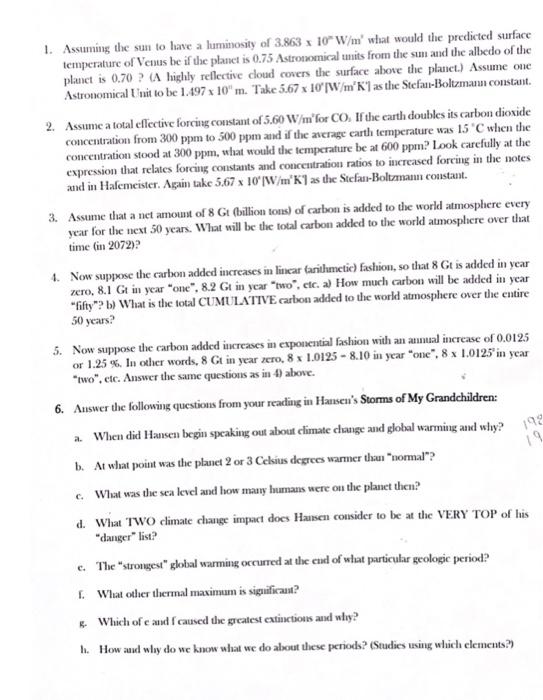 Solved please answer all the questions and show work for all | Chegg.com