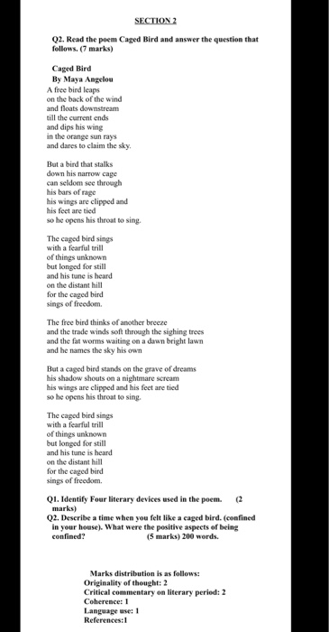 maya angelou poem caged bird