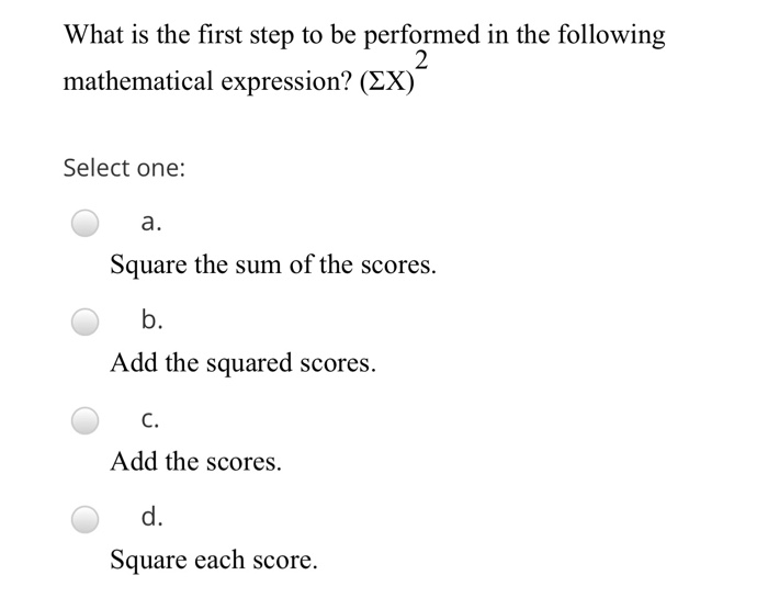Solved What is the first step to be performed in the | Chegg.com