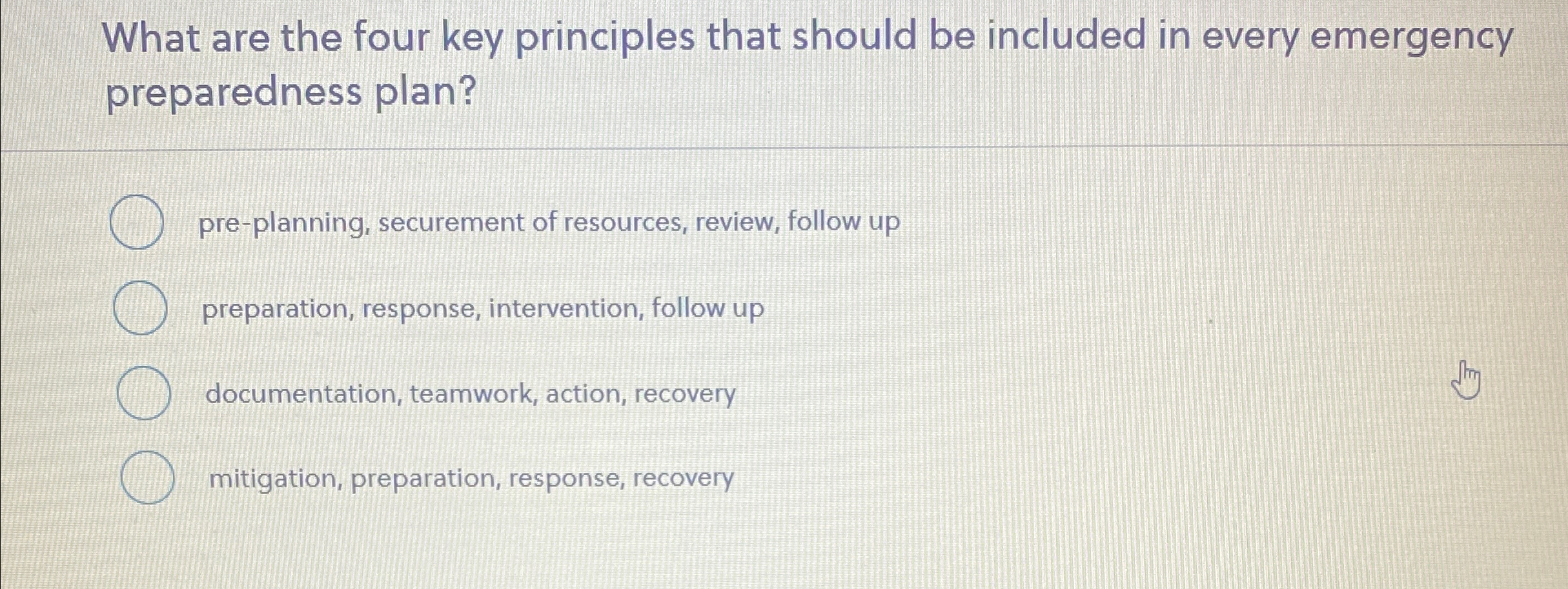 Solved What are the four key principles that should be | Chegg.com