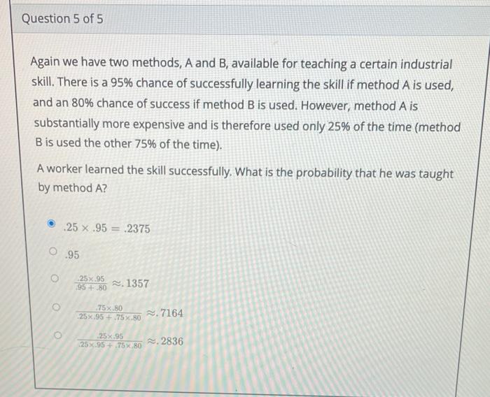 Solved Again We Have Two Methods, A And B, Available For | Chegg.com