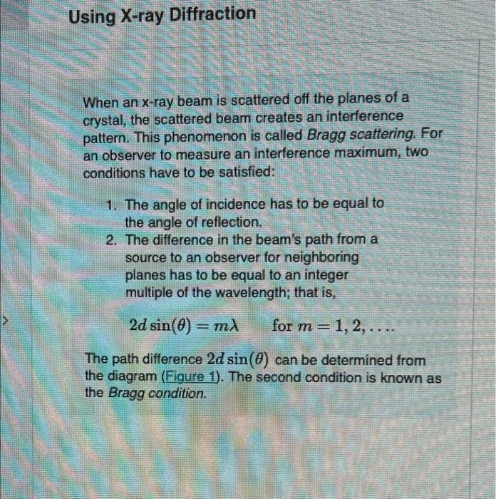 Solved Part A An X-ray Beam With Wavelength 0.300 Nm Is | Chegg.com