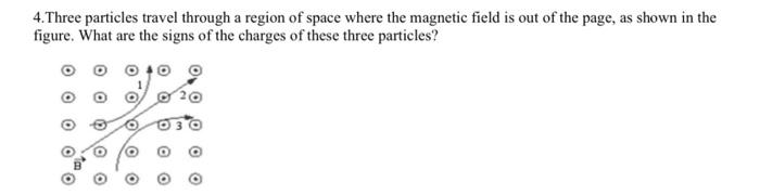 Solved 4.Three Particles Travel Through A Region Of Space | Chegg.com