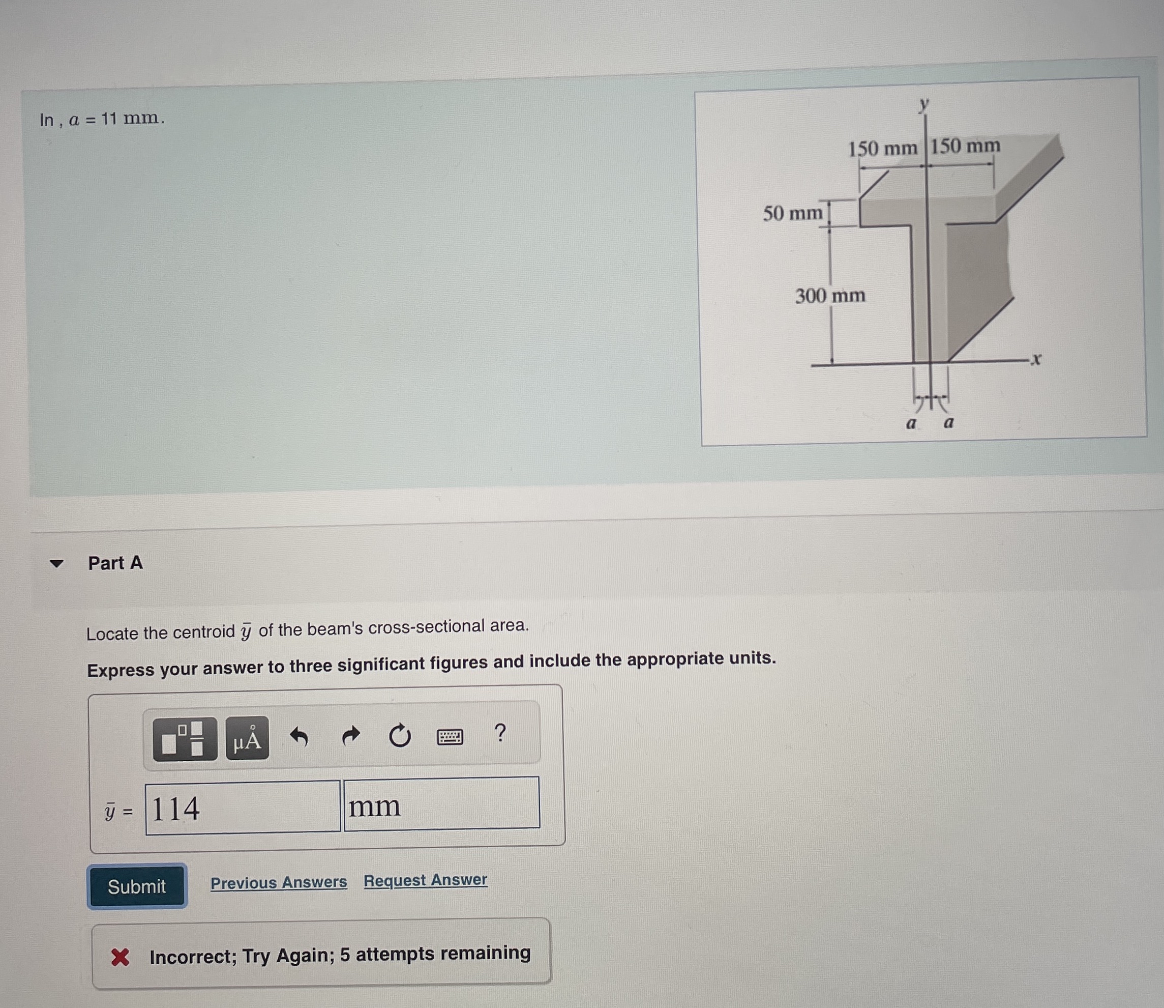 What does this mean ﻿In , a=11mm. ﻿Part ALocate the