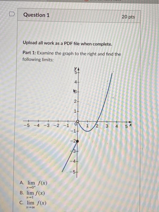 Solved Question 1 20 pts Upload all work as a PDF file when | Chegg.com