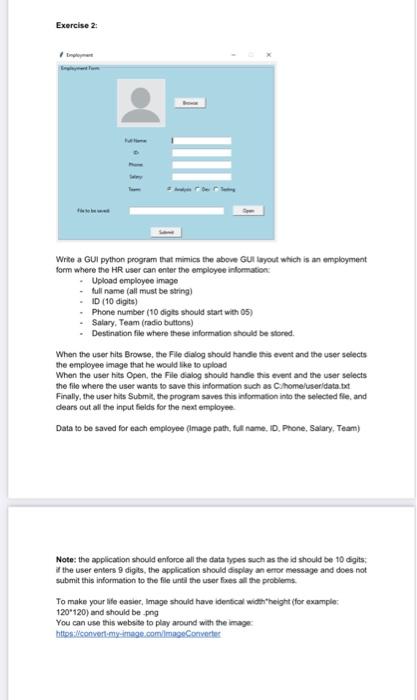 Solved i'd like the following 2 exercises ( exercise 1 and | Chegg.com