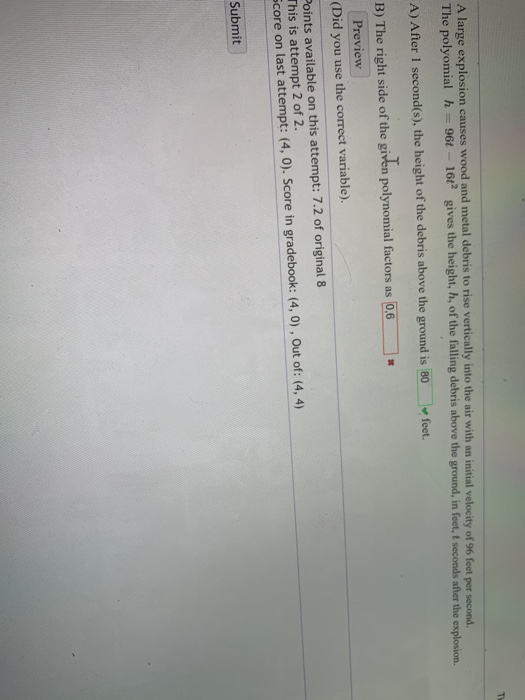 Solved i have the first part of the problem but not the | Chegg.com