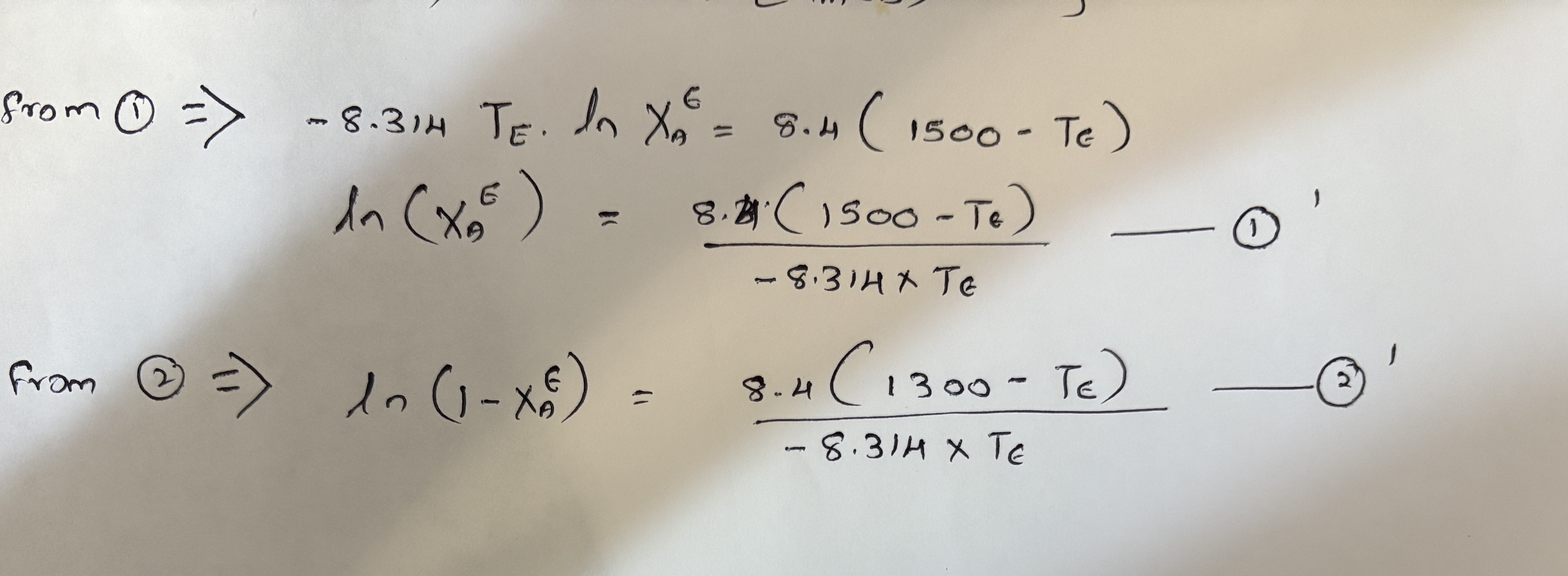Solved Help me to solve these two equations for X(A) ﻿and | Chegg.com