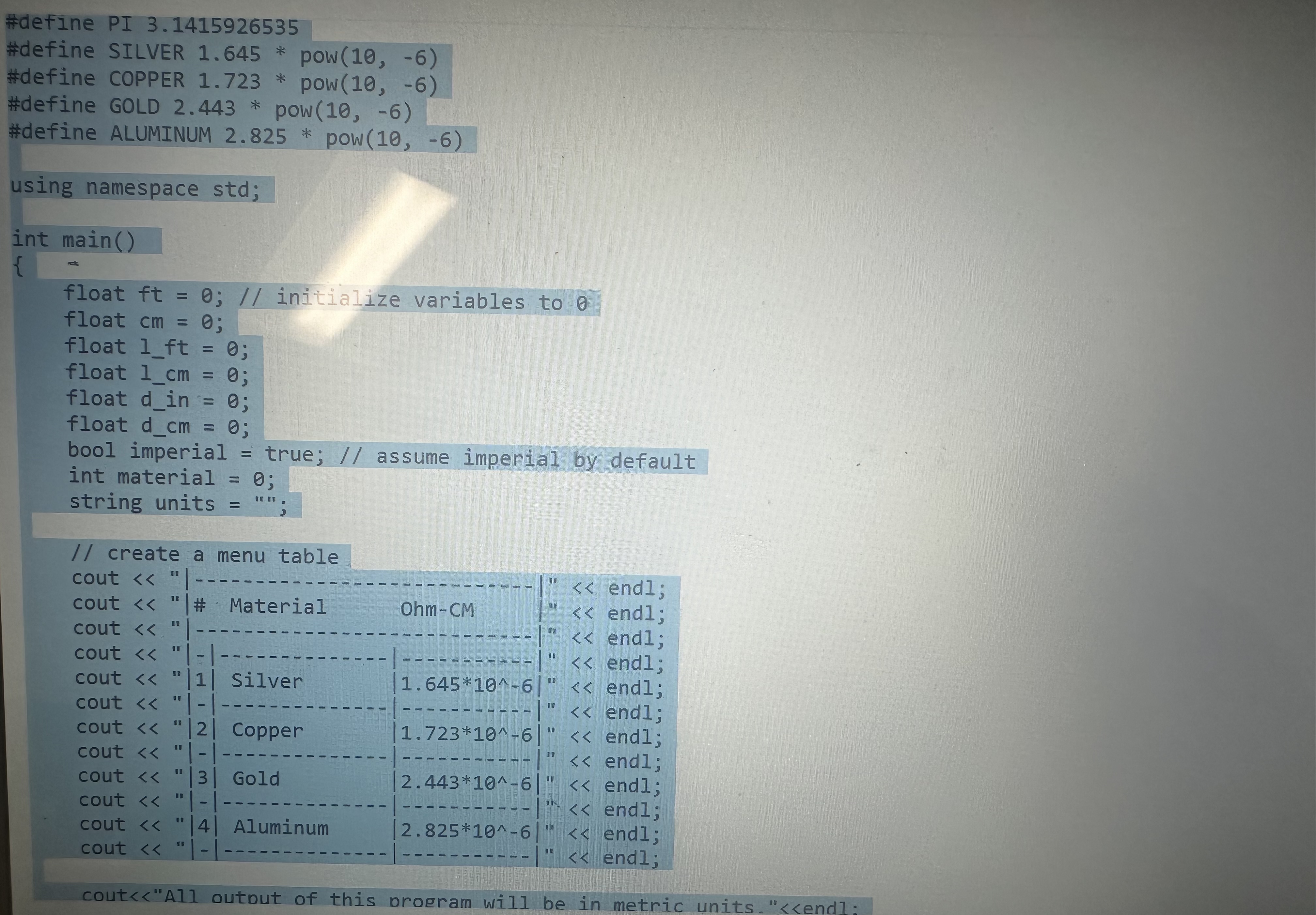 Solved Improve the program by adding a feature that | Chegg.com