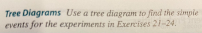 Solved Tree Diagrams Use a tree diagram to find the simple | Chegg.com