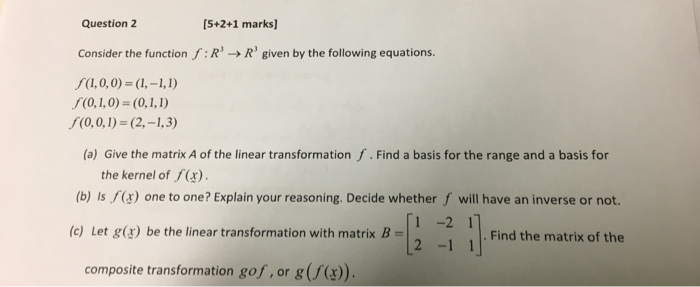 Solved Question 2 [5+2+1 marks] Consider the function :R → | Chegg.com