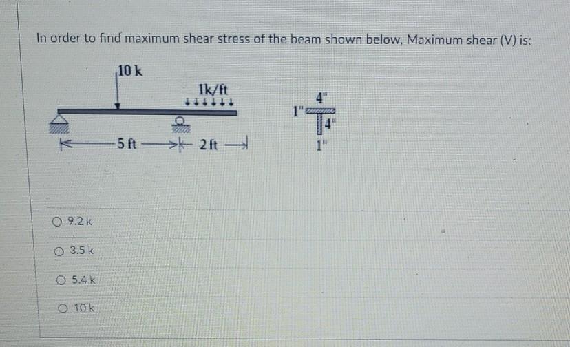 Solved In order to find maximum shear stress of the beam | Chegg.com