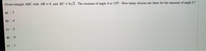 Solved Given triangle ABC with AB = 6 and BC = 6/2. The | Chegg.com