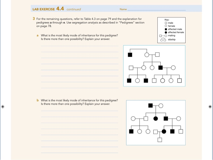 Solved LAB EXERCISE 4.4 continued Name 3 For the remaining | Chegg.com