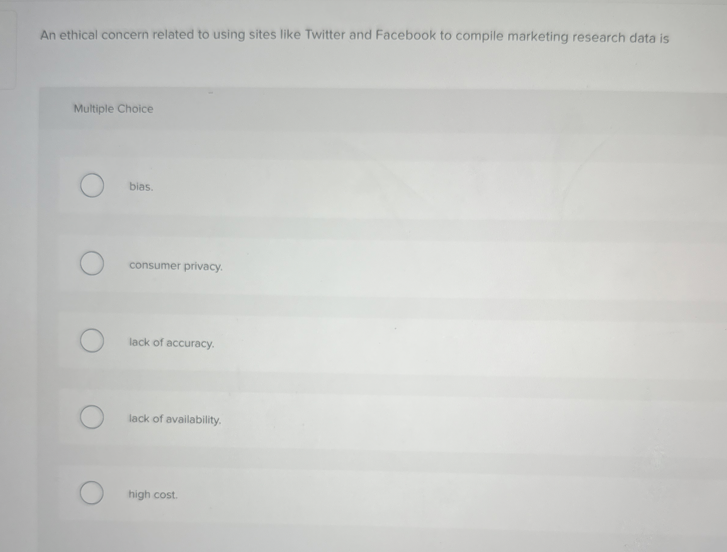 High Quality SOLUTION An ethical concern related to using sites like ...