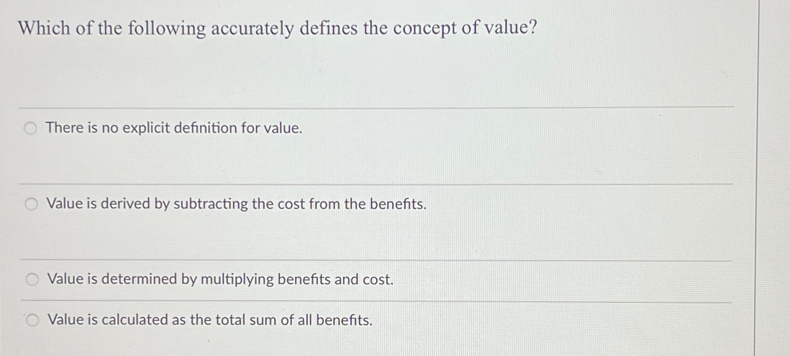 Solved Which of the following accurately defines the concept | Chegg.com