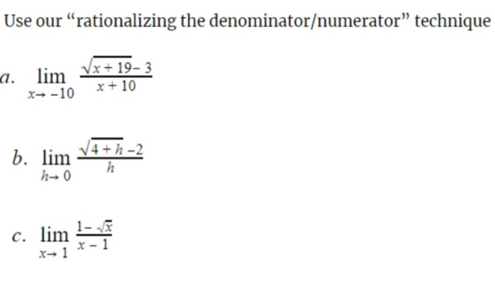 Rationalization Numerator Question Solved Use our “rationalizing the denominator/numerator” | Chegg.com