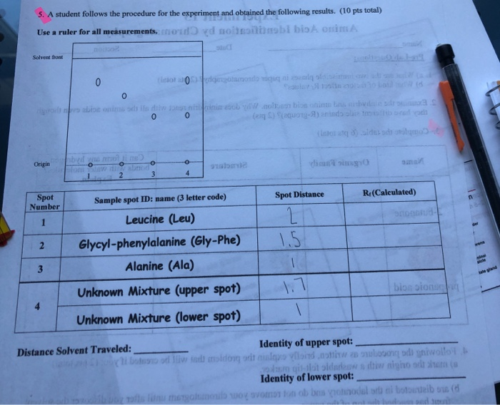 Solved 5. A student follows the procedure for the experiment | Chegg.com