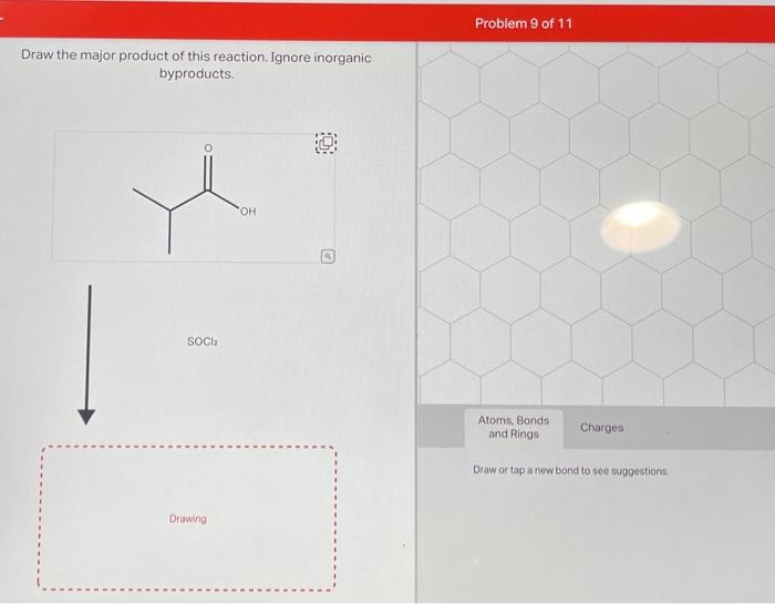 Solved Problem 1 of 11 Draw the major product of this | Chegg.com