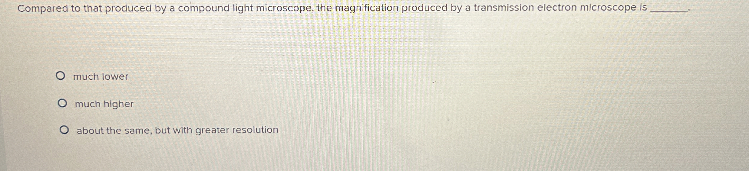 Solved Compared to that produced by a compound light