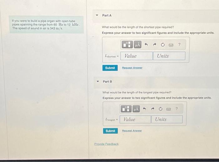 Solved 12.3If you were to build a pipe organ with open-tube | Chegg.com