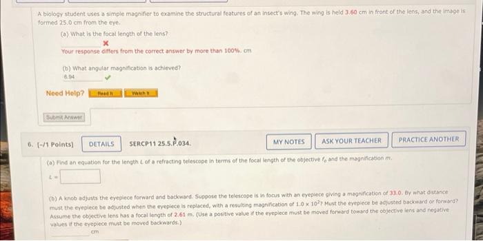 A biology student uses a simple magnifier to examine | Chegg.com