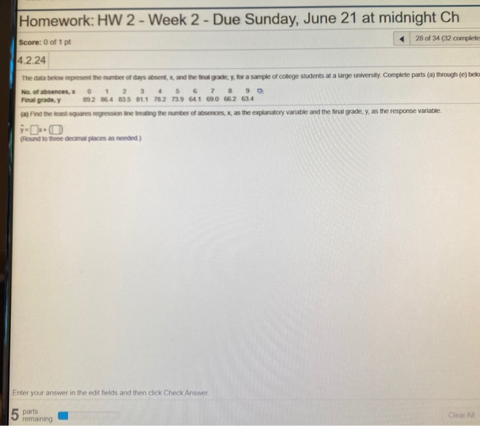 Solved Homework: HW 2 - Week 2 - Due Sunday, June 21 at | Chegg.com