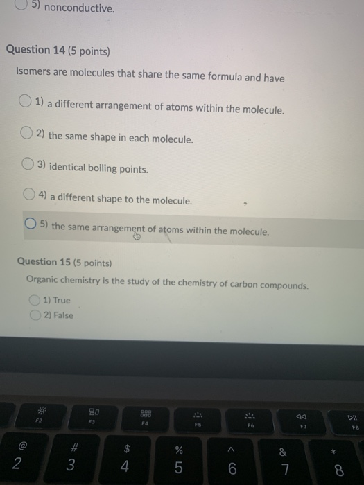 Solved Question 12 (5 points) Identify the functional group | Chegg.com