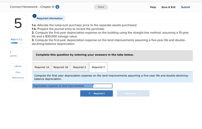 Solved Connect Homework - Chapter 8 Saved Help Save & Exit | Chegg.com