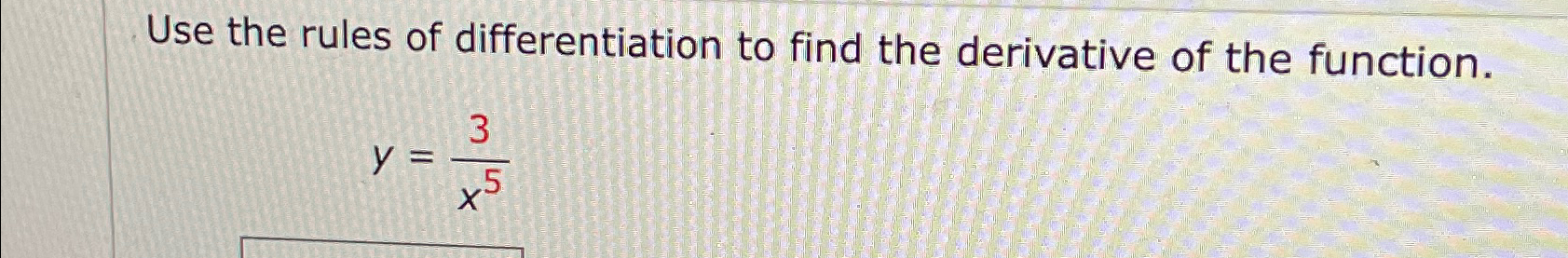 Solved Use the rules of differentiation to find the | Chegg.com