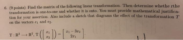 Solved 6. (9 points) Find the matrix of the following linear | Chegg.com