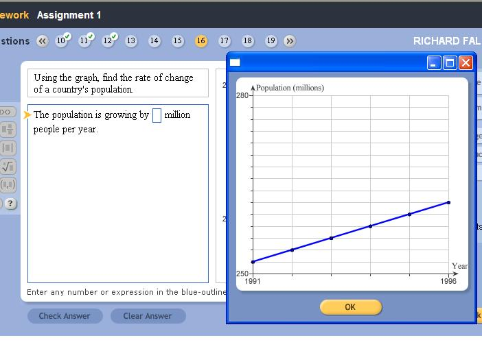 Solved Using the graph, find the rate of change of a | Chegg.com