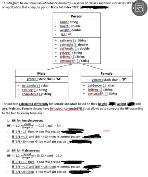 Solved This diagram below shows an inheritance hierarchy - a | Chegg.com