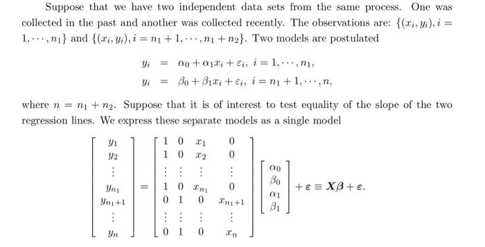 3.3. Suppose that we have two independent data sets | Chegg.com
