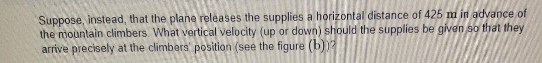 Solved A rescue plane wants to drop supplies to isolated | Chegg.com