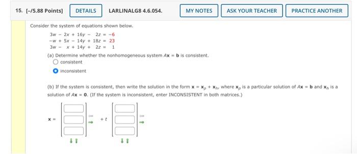 Solved Consider The System Of Equations Shown Below. | Chegg.com