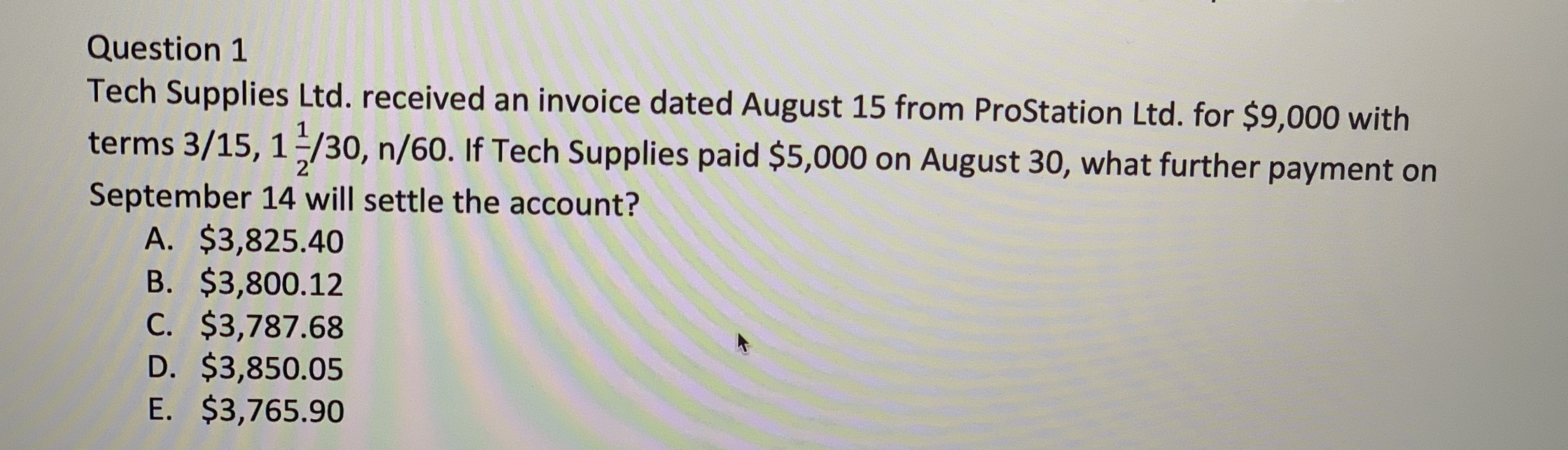 Solved Question 1Tech Supplies Ltd. ﻿received an invoice