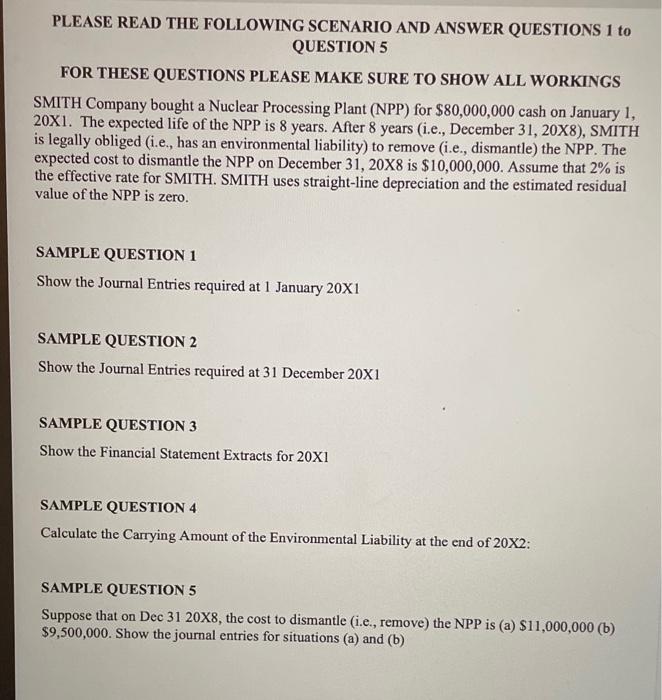 Solved PLEASE READ THE FOLLOWING SCENARIO AND ANSWER | Chegg.com