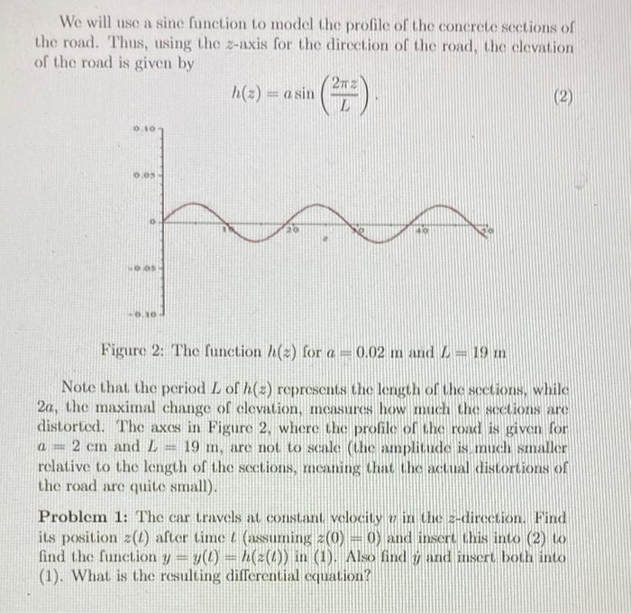 Solved 1 A mathematical model for the forces on a car | Chegg.com