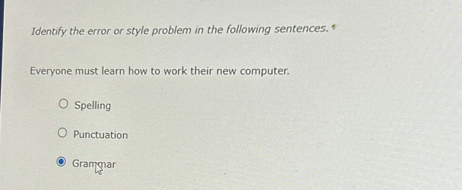 Solved Identify the error or style problem in the following | Chegg.com