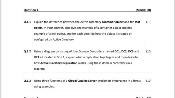 Solved Q.1.1 Explain the difference between the Active | Chegg.com
