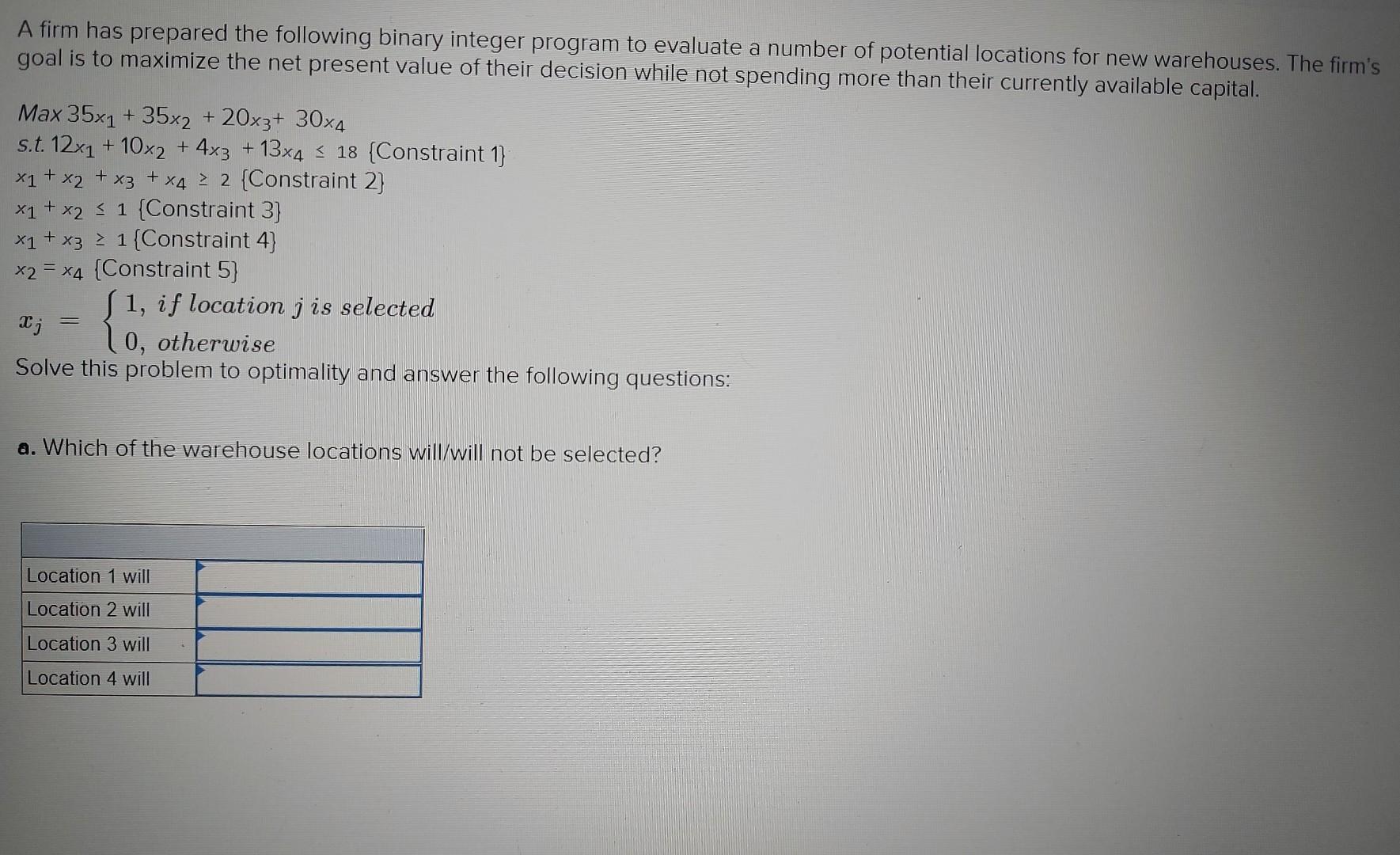 Solved A Firm Has Prepared The Following Binary Integer 0042