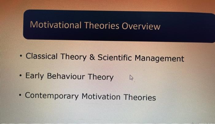 contemporary motivational theory