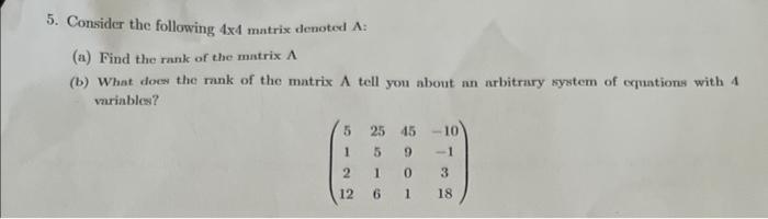 find the rank of matrix 4 4 example