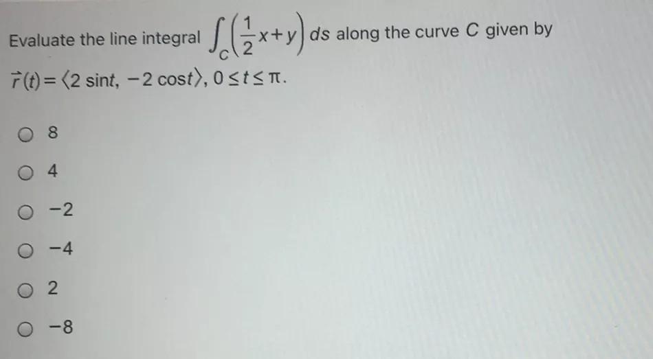 Solved Evaluate the line integral ds along the curve C given | Chegg.com