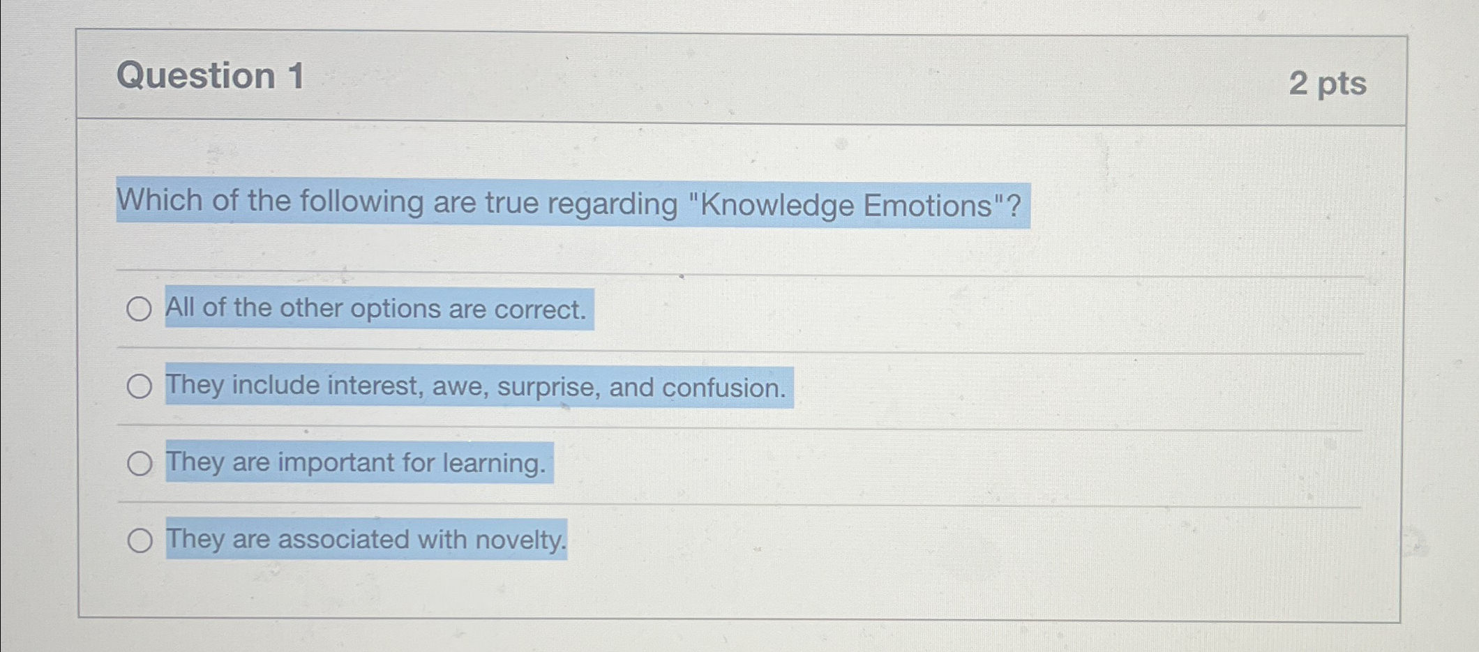 Solved Question 12 ﻿ptsWhich of the following are true