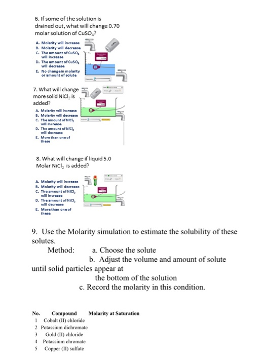 Solved PHET 1 Mole Calculation Review Show Your Work A Chegg