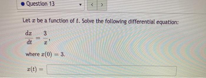 Solved Question 13 Let Ae Be A Function Of T Solve Th Chegg Com