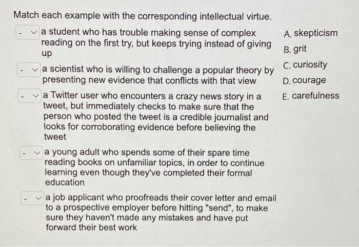 Match each example with the corresponding | Chegg.com