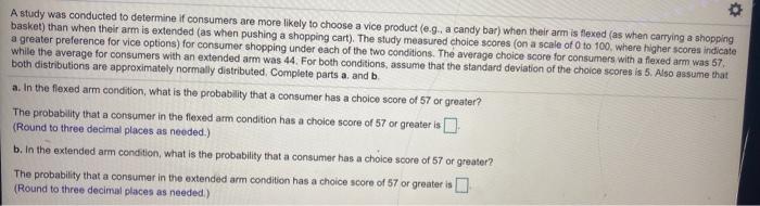 Solved A study was conducted to determine if consumers are | Chegg.com